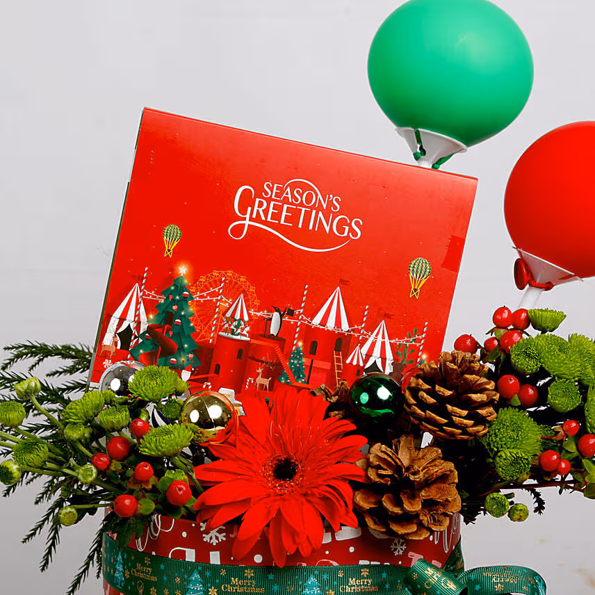 Christmas Treats and Flowers Box