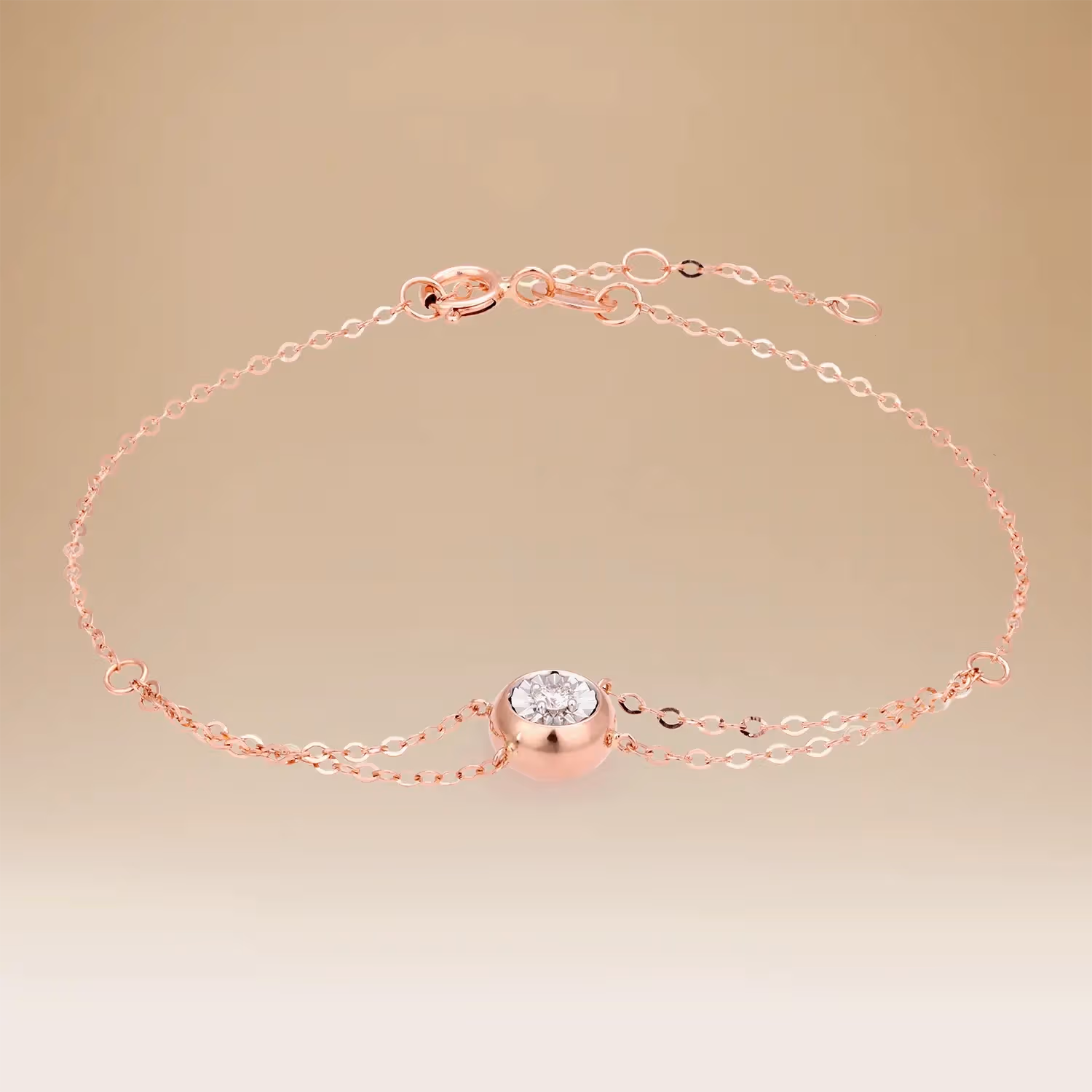 Omnia Radiance 18K Rose Gold & Diamond Bracelet