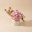 Exquisite Arrangement of Roses & Carnations in a Luxury Ceramic Vase - Arrangement