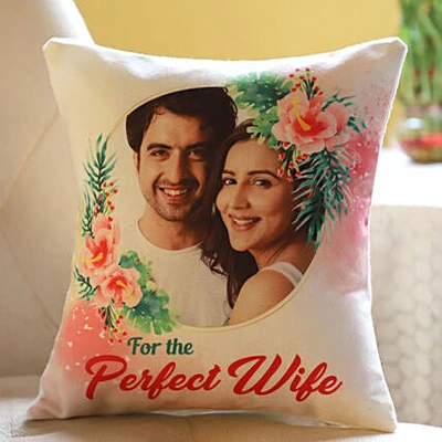 Elegant Personalized Cushion for Your Perfect Wife