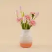 Pink Tulips & Carnations Vase