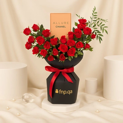 Whispers of Allure: A Luxurious Floral and Fragrance Gift Set