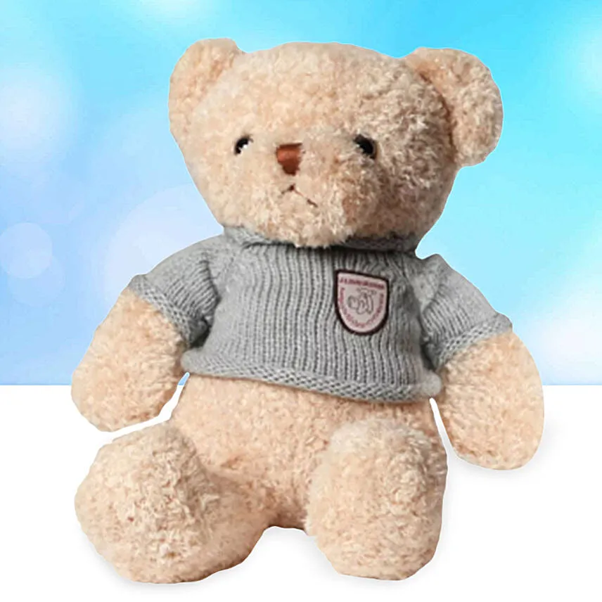 Personalised Led Cushion With Teddy Bear