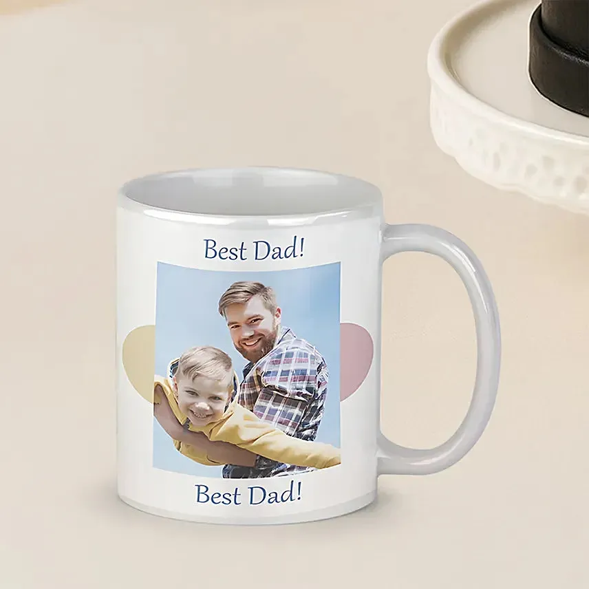 Tuxedo Mini Cake n Best Dad Printed Mug