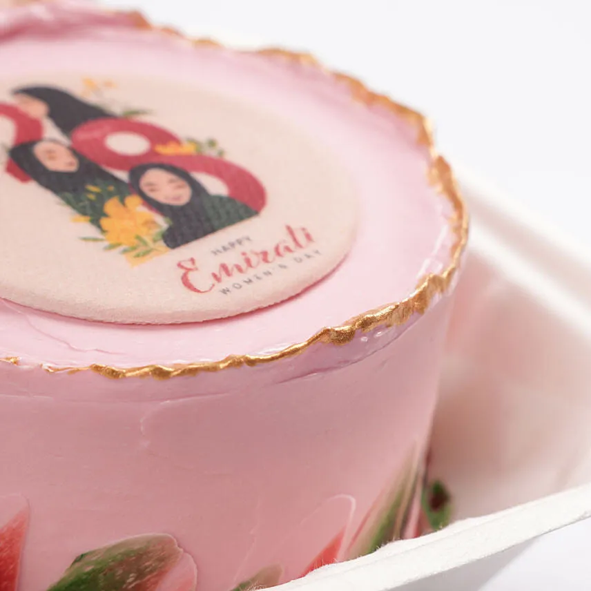 Emirati Womens Day Red Velvet Mono Cake