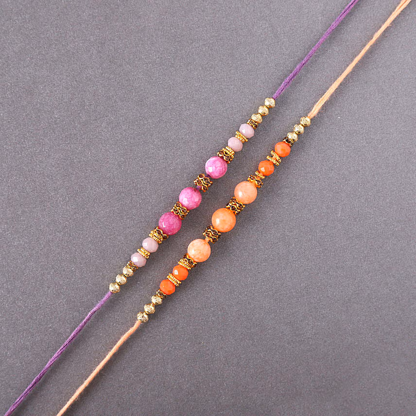Sneh Pretty Beads Rakhi Set & Ferrero Rocher
