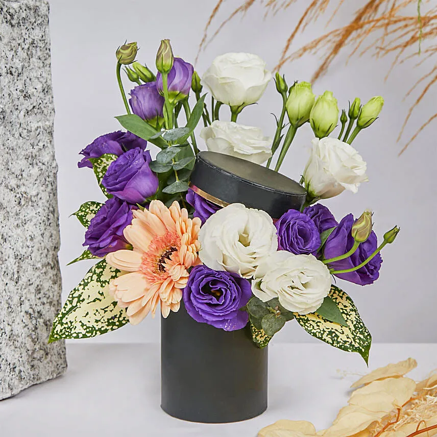 Mini Black Box of Flowers