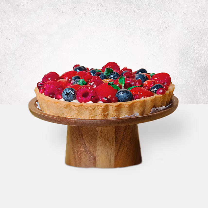 Berries Tart Cake With Birthday Balloons