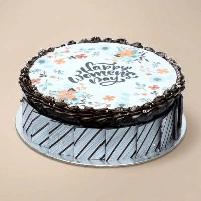 Delicious Happy Women's Day Chocolate Cake - 500gm Celebration Delight