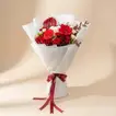 Luxurious Velvet Crimson Bouquet with Red Roses & Blooms - Bouquet