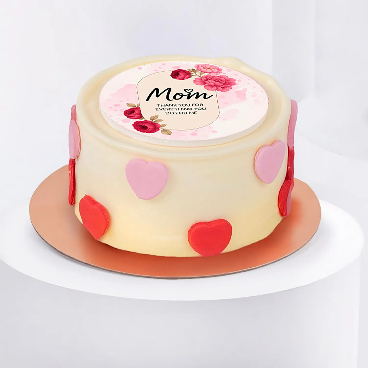 Best Mom in the World Floral Arrangement with Vanilla Cake Combo