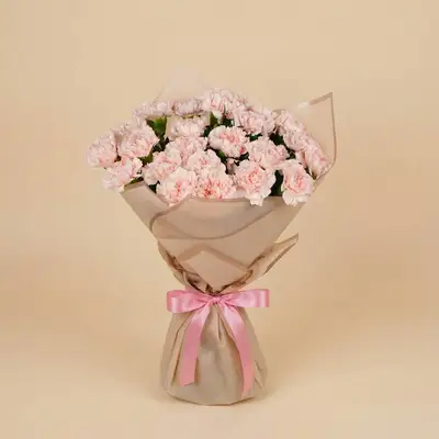 24 Pink Carnation Flower Bouquet