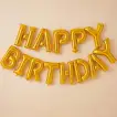 Golden Alphabet Happy Birthday Balloon Set - Perfect Party Decoration