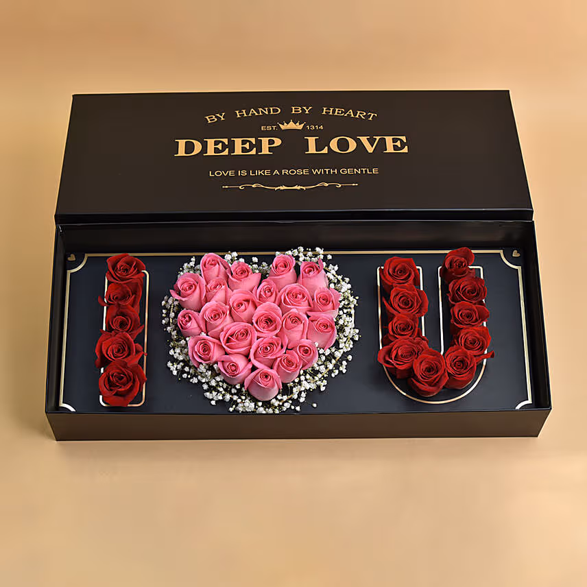 I Love You Floral Arrangement With Fairy Cream Cake