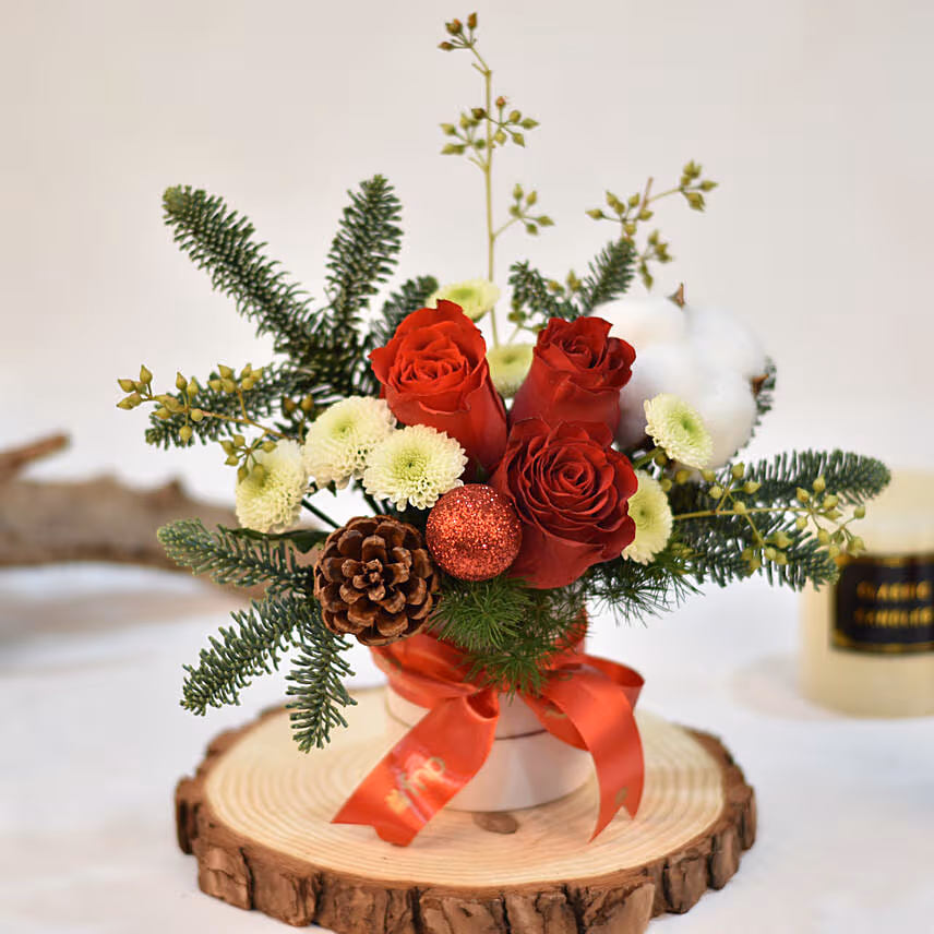 Christmas Gift Flower Arrangement