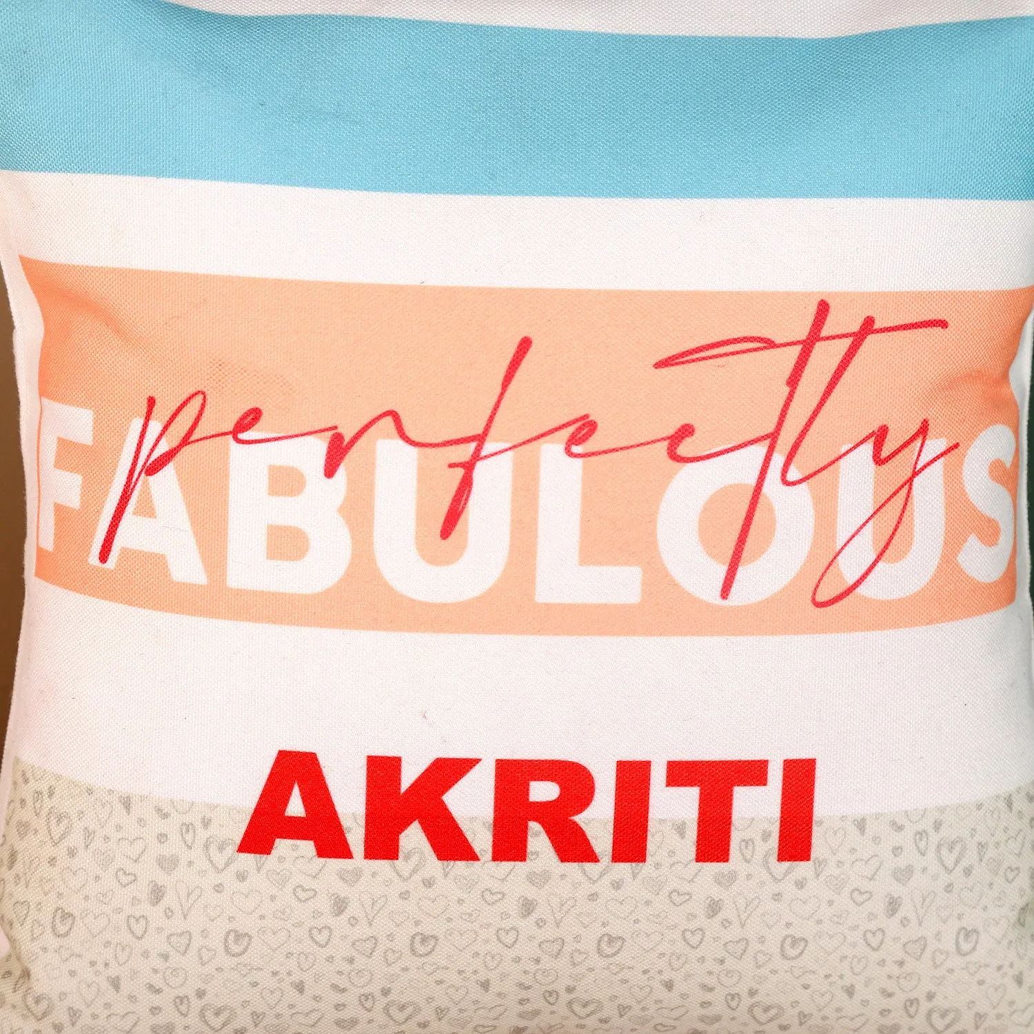 Customizable 'Perfectly Fabulous' Polyester Cushion - Add a Personal Touch