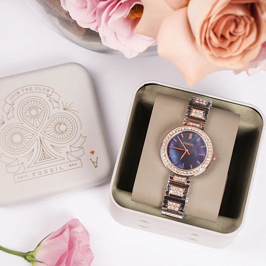 Fossil Karli 2 Tone Stainless Steel Watch For Her
