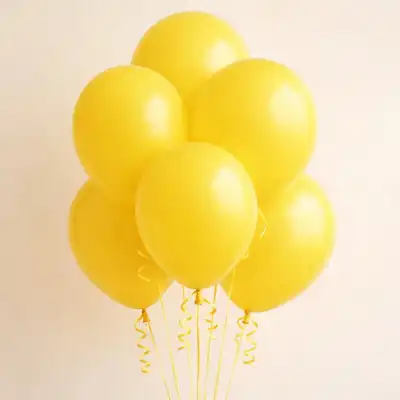 Yellow Helium Balloon Set
