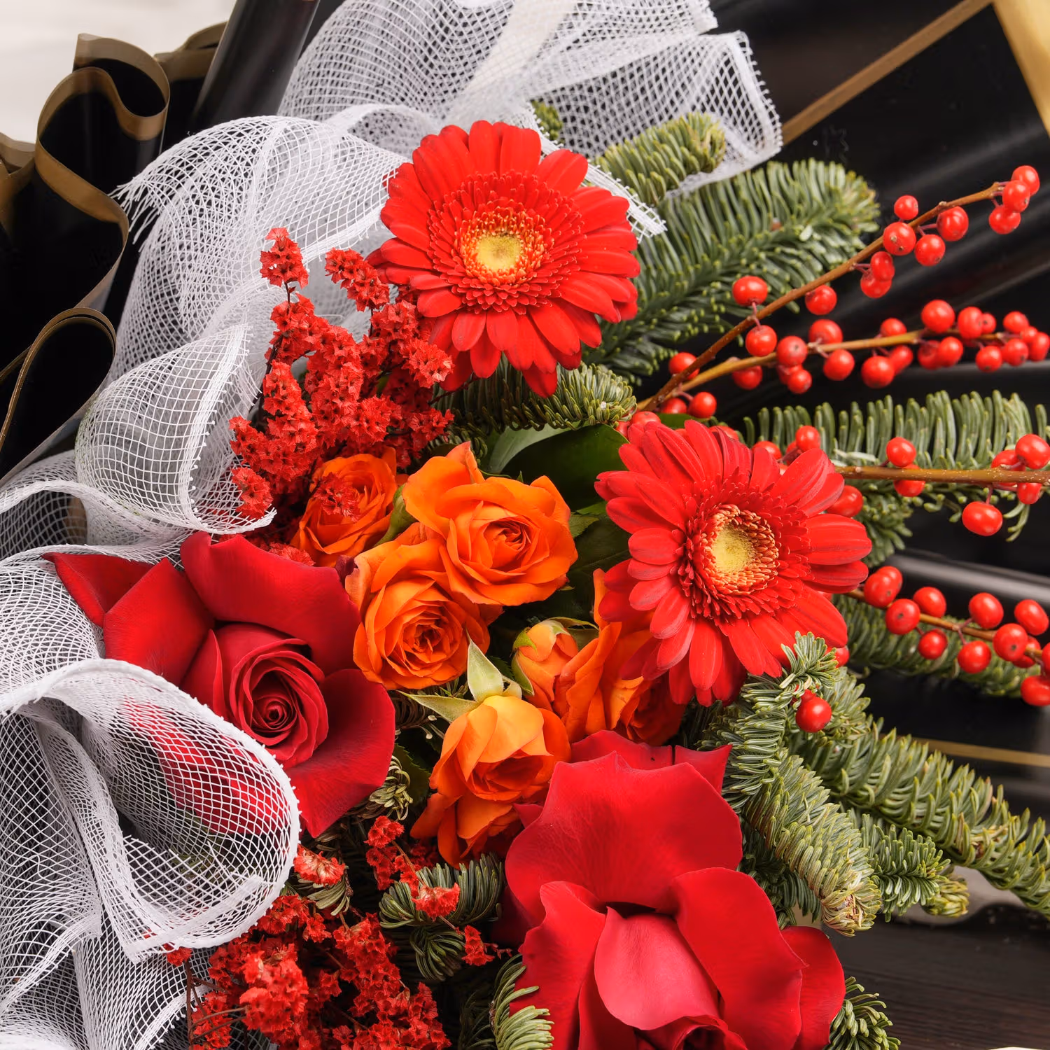 Festive Elegance: Premium Holiday Celebration Bouquet
