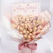 Luxurious Ferrero Rocher Birthday Bouquet with Pampas Touch