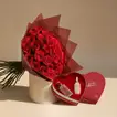 Exquisite Valentine Luxury Gift Set with 35 Red Roses & Little Hearts Perfume