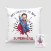 Custom Superhero Caricature Cushion and Mug Set for Dad