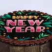Happy New Year Chocolate Cake - 500 Grams