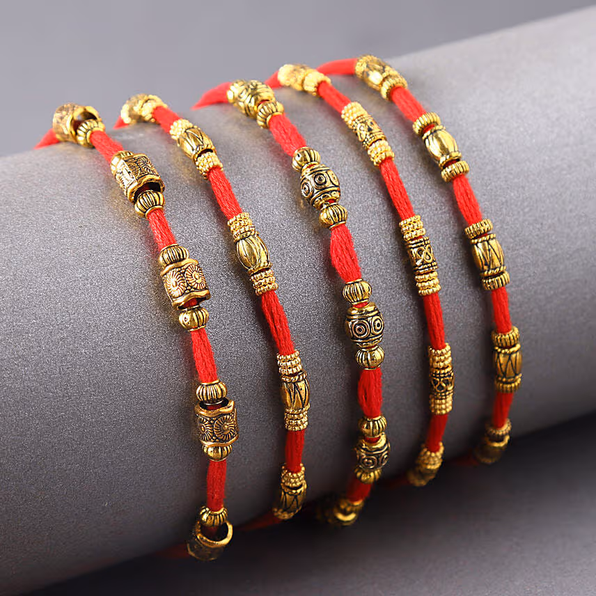 Sneh Brass Rakhi Set & Soan Papdi