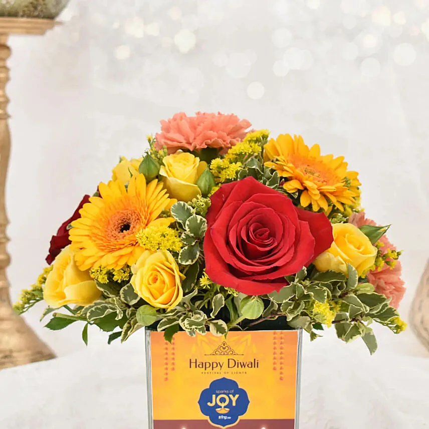 Sparks of Joy Deepavali Flowers Arrangement