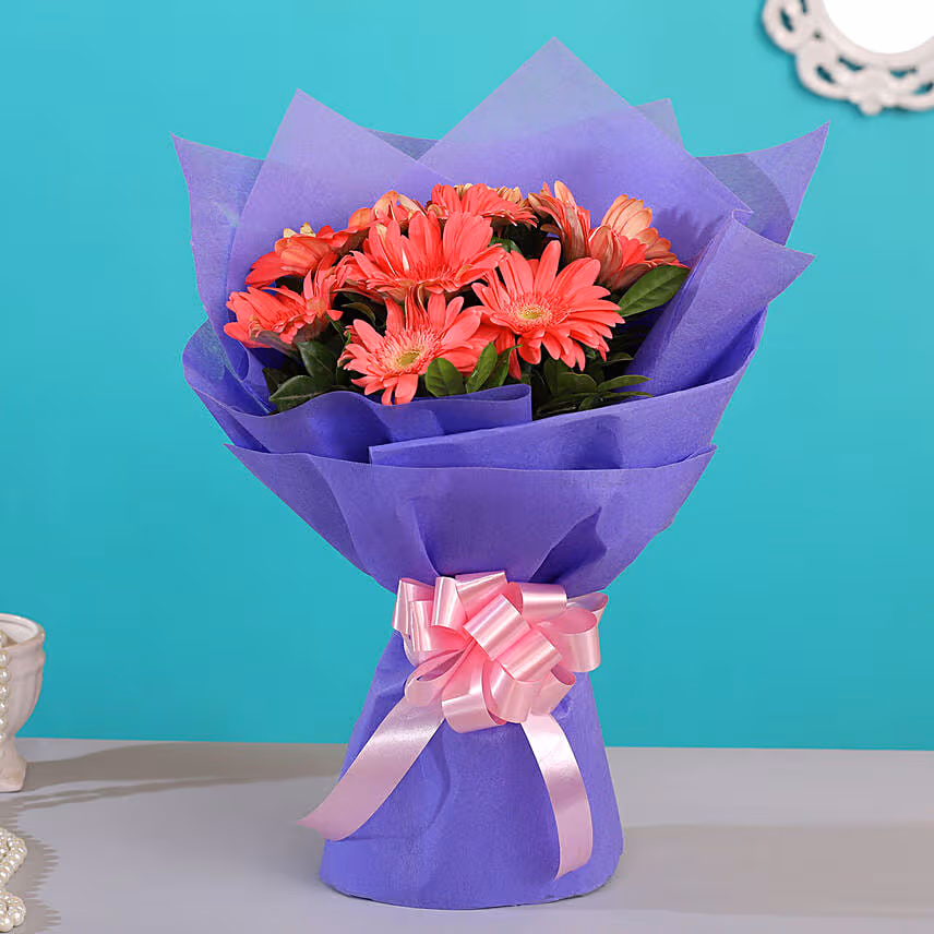 Passionate Pink Gerberas Bouquet