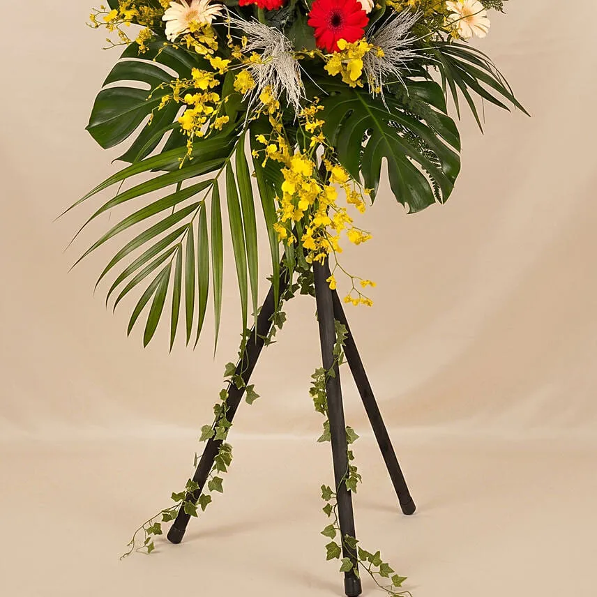 God of Fortune Prosperity Flower Stand