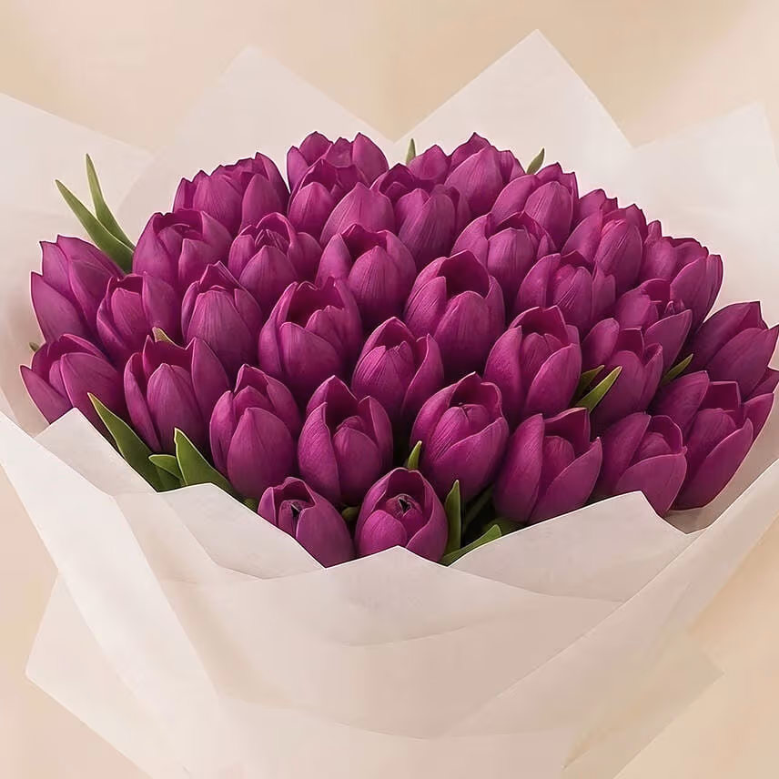 Purple Tulip Grand Bouquet