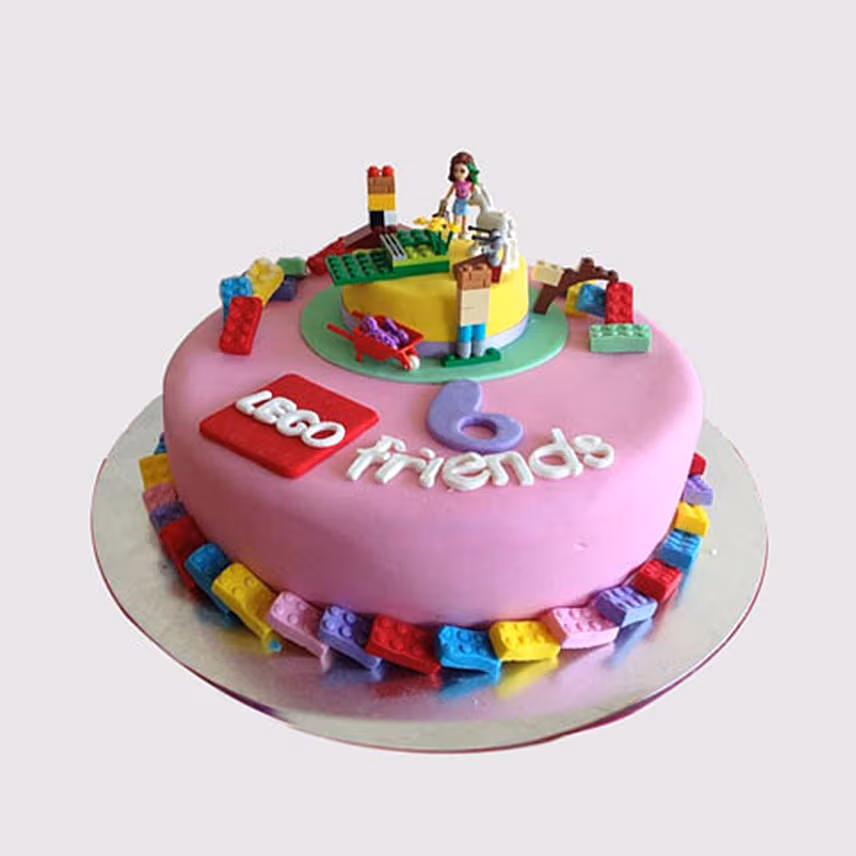Lego Friends Themed Cake