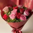 Romantic Blossom: Pink and Red Rose - Bouquet