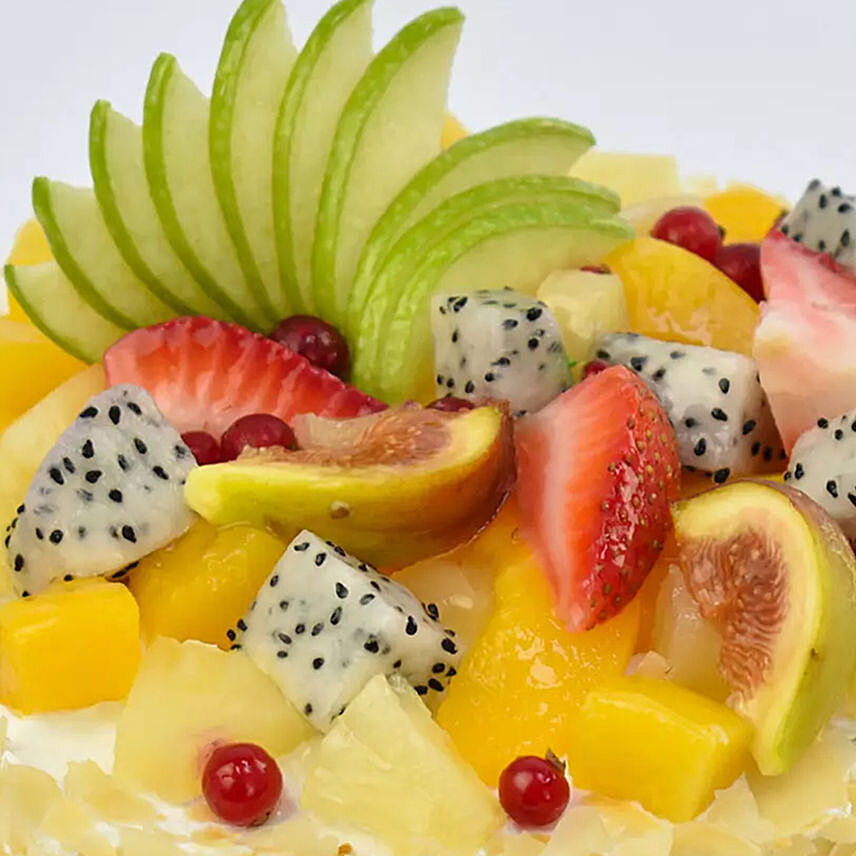 Delicious Fresh Fruit Chocolate Cake - 4 Portion