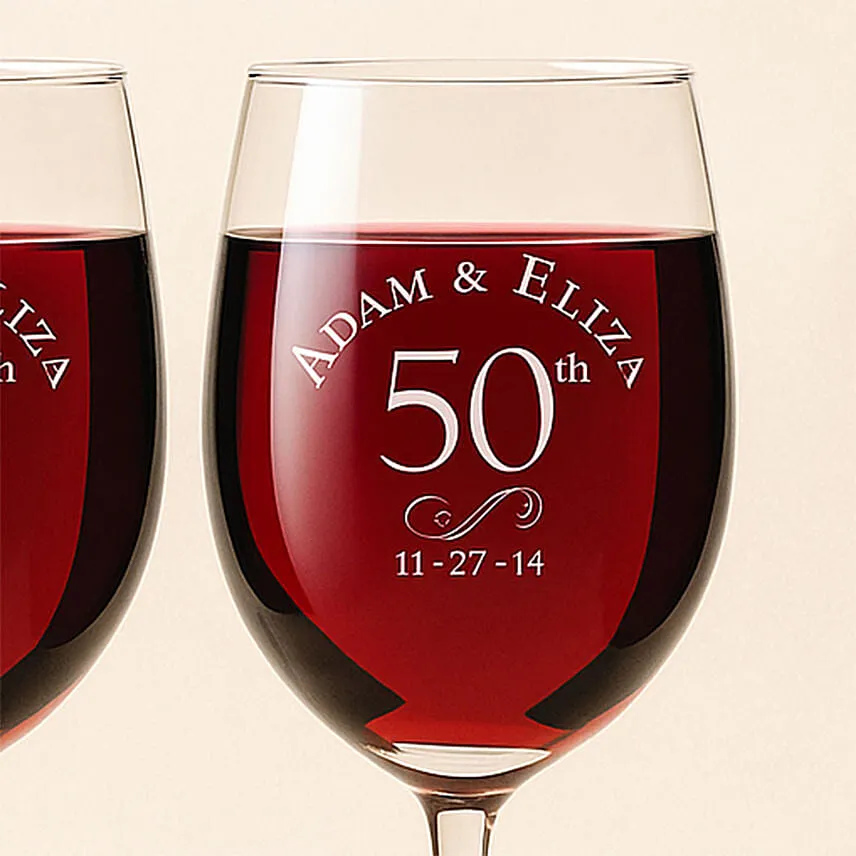 Special Engraved Glasses Set of Two