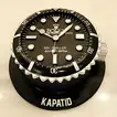Luxury Black Rolex 3D Fondant Cake - Perfect for Celebrations