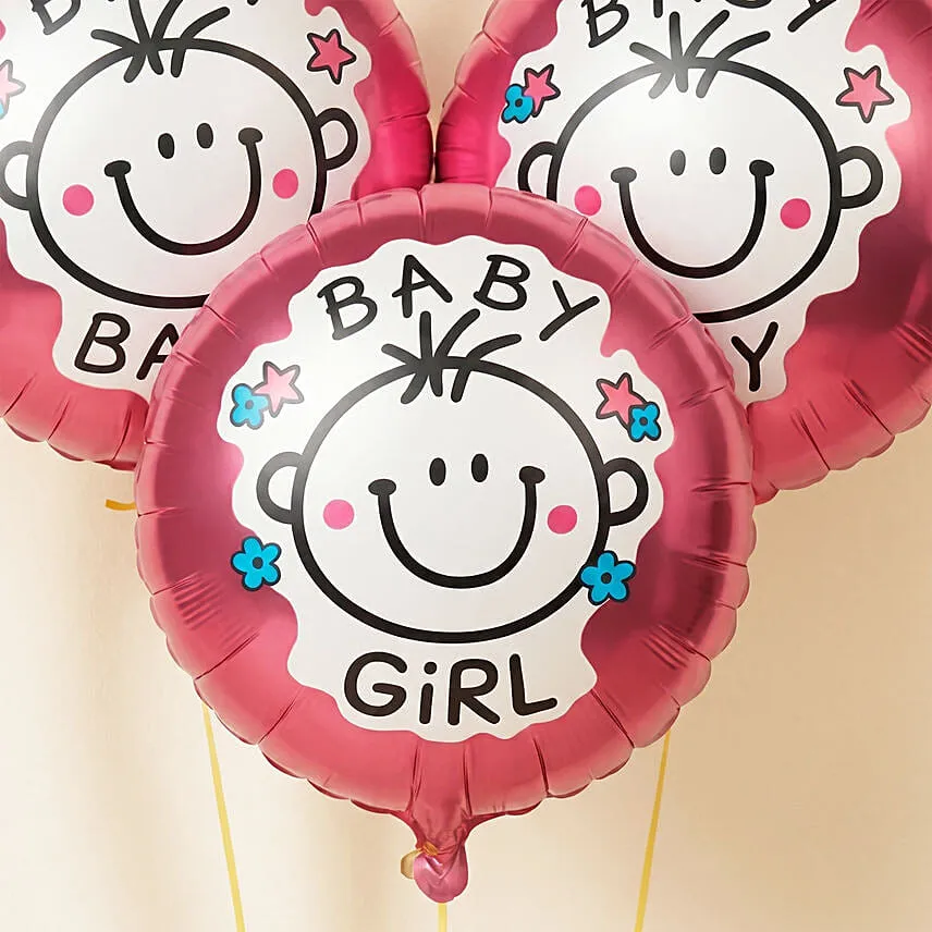 Bouquet of 3 Its Girl Balloon