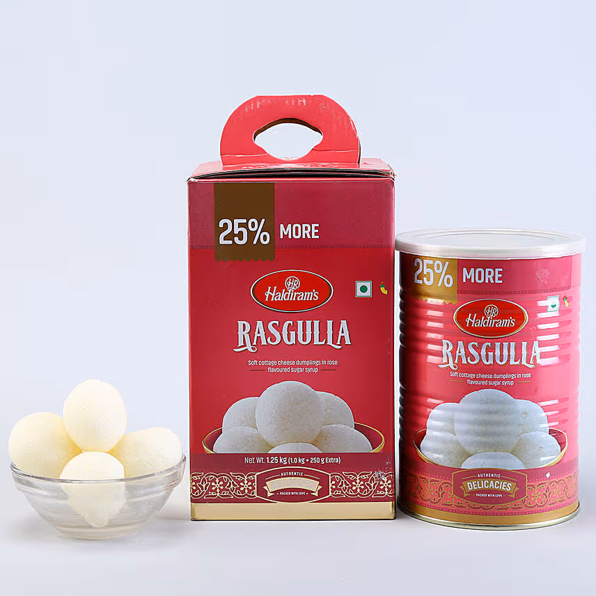 Sneh Colourful Pearl Rakhi Set & Rasgullas