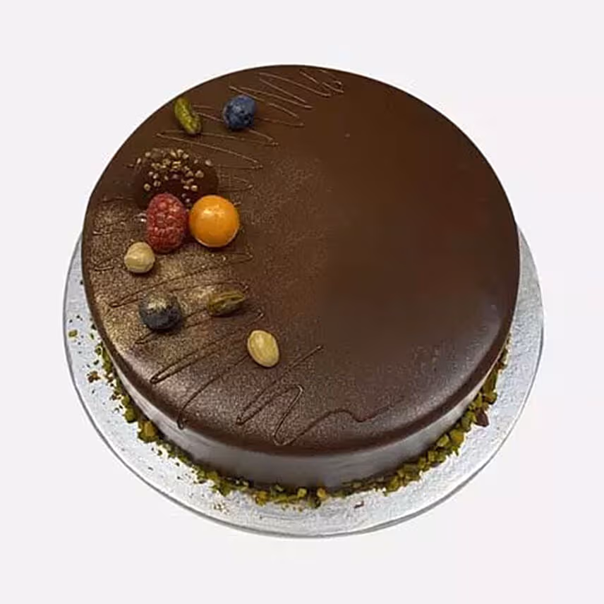 Red Roses Bunch With Choco Cake & Ferrero Rocher