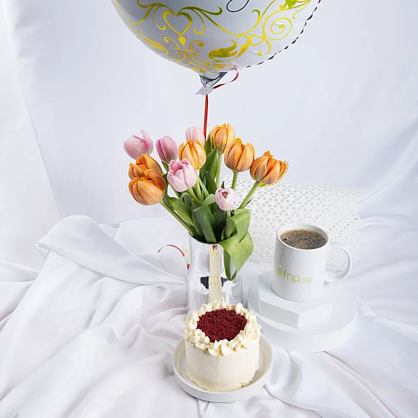 Vibrant Tulips Anniversary Wishes Bundle