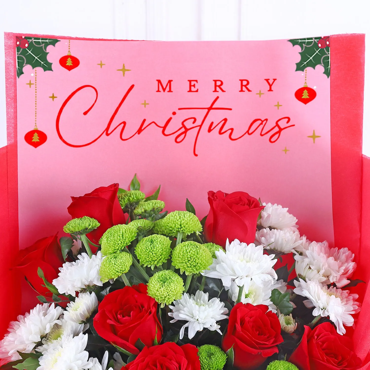 Personalised Merry Christmas Flower Bouquet