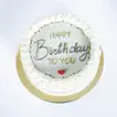 كيكة عيد ميلاد بالشوكولاته مع تصميم شمعة لطيفة