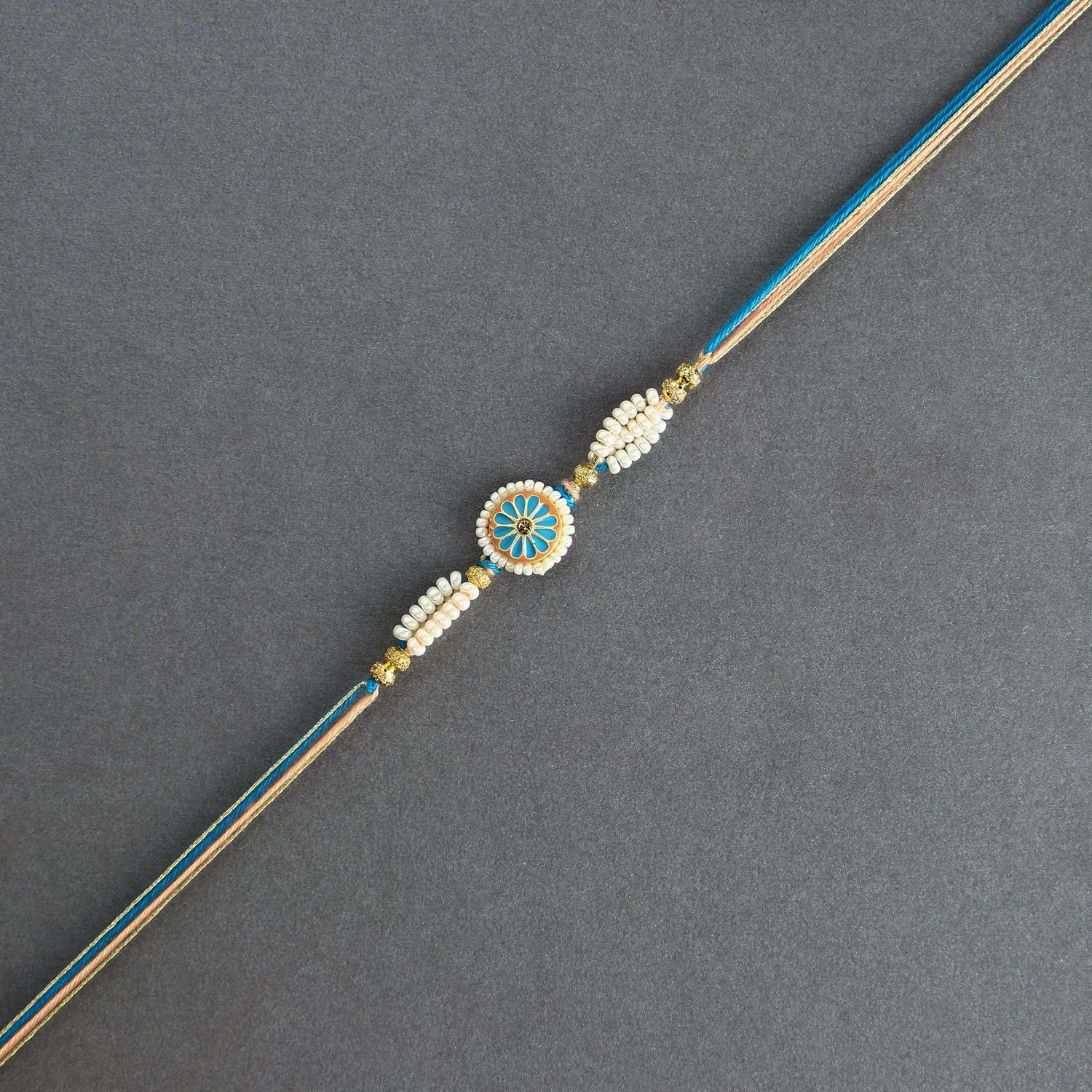 Sneh White Pearl Rakhi & Ferrero Rocher