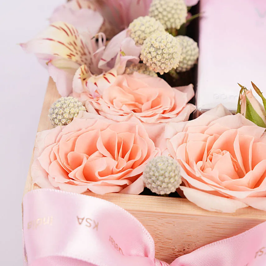 Flowers and Versace Perfume Tray For Valentine's