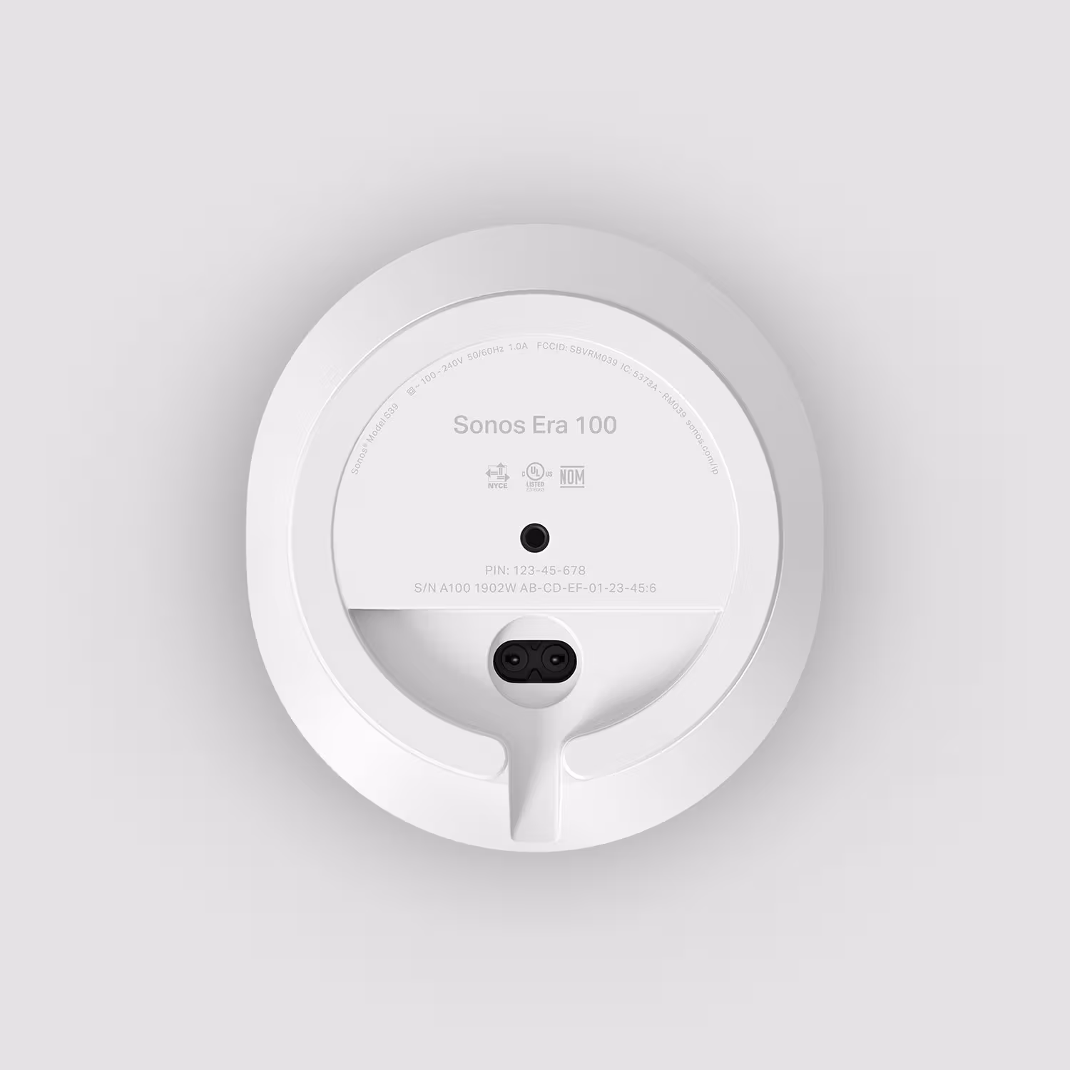 مكبر صوت منزلي Sonos Era 100 بتقنية Wi-Fi وBluetooth – أبيض | تجربة صوتية غامرة