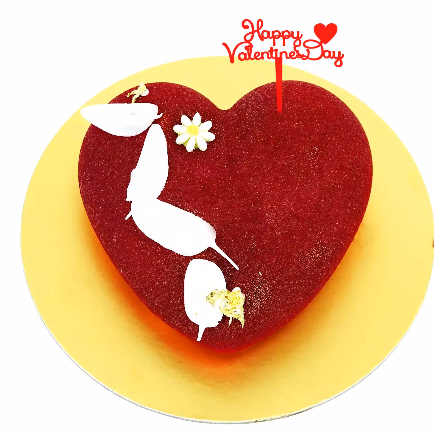 Happy Valentines Day Heart Shape Cake