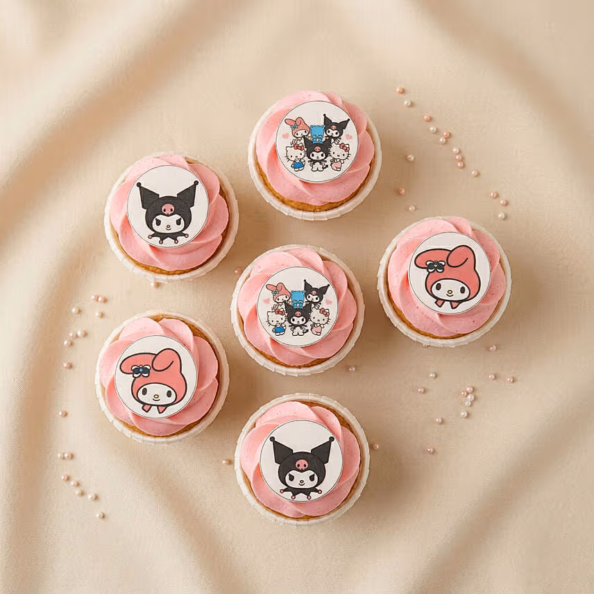 Kuromi Themed Cupcakes