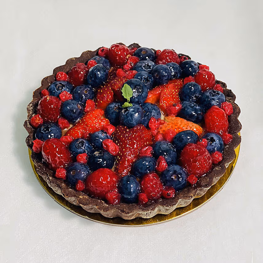 Berries Tart cake with Personalised Mug