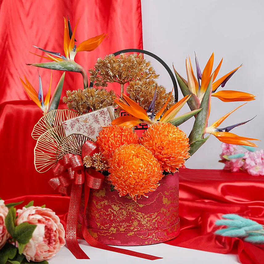 CNY Huat Chocolates and Flowers box
